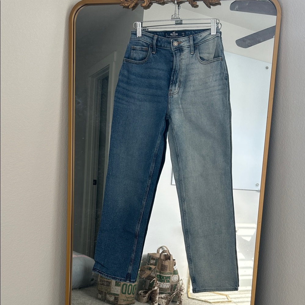 Hollister Two-Tone Blue Ankle Jeans
